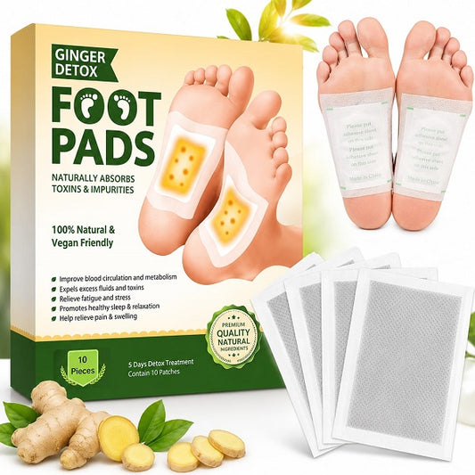 🌿 Ginger Detox Foot Patch Deep Cleansing & Wellness Support – Buy 1 Get 1 FREE |