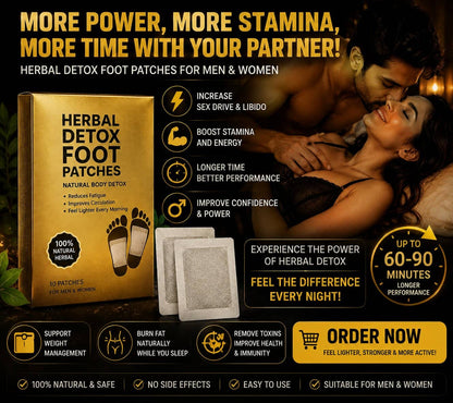Herbal Foot Patches for Energy, Circulation & Libido Support