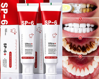 🦷 SP-6 Ultra+ Probiotic Whitening Toothpaste | Probiotic Teeth Whitening for Stains, Bad Breath & Gum Health